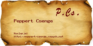 Peppert Csenge névjegykártya